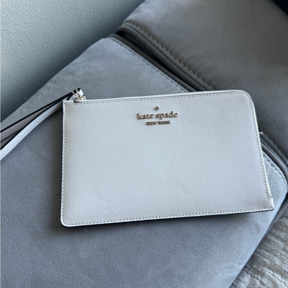 kate spade white  Wristlet